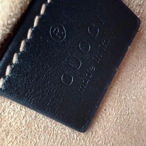 Gucci Marmont Matelasse Camera Bag Black Leather Gold GG Logo Crossbody - Picture 7 of 14